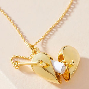 Heart + Arrow Locket - Gold